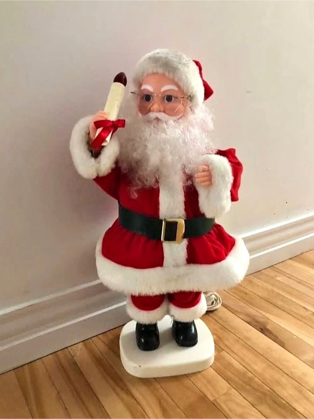 Telco Animated Santa Holiday Decor in Red & White
